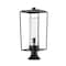 Z-Lite Sheridan 1 Light Outdoor Pier Mounted Fixture, Black And Seedy 594PHBR-553PM-BK - alternate 1